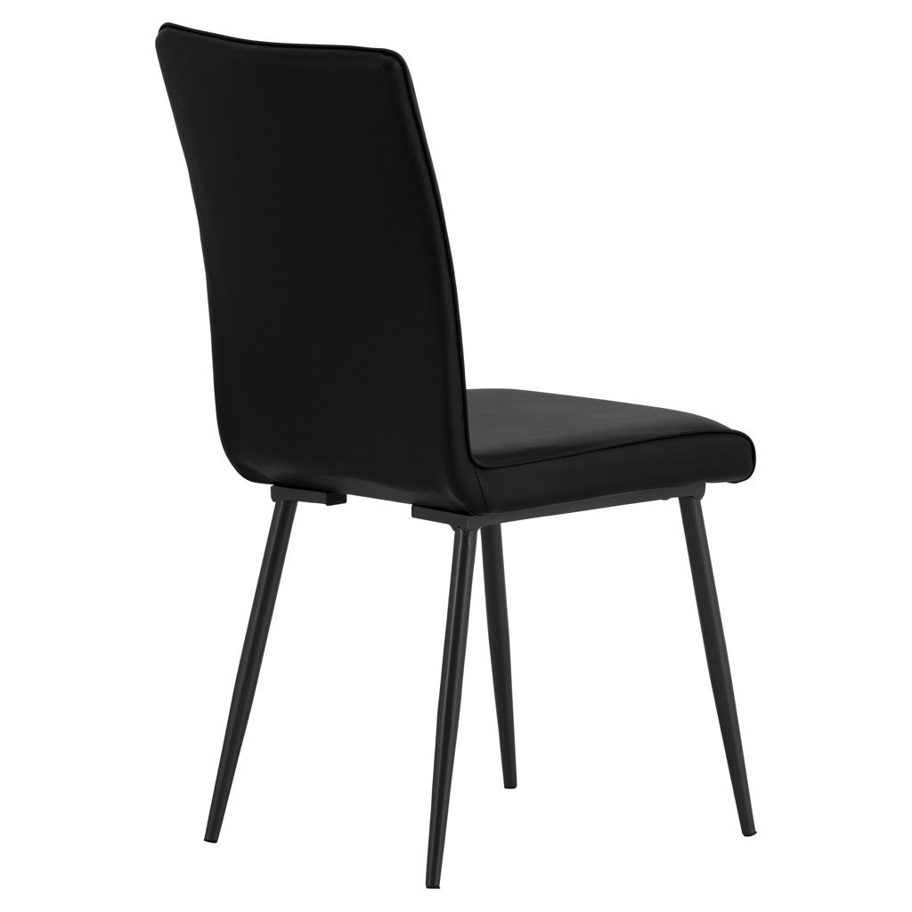 5 pcs glass dining table with leather chairs