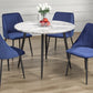 5 pcs marble dining table with Velvet chairs