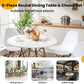 5 pcs wooden dining table with Eiffel chairs