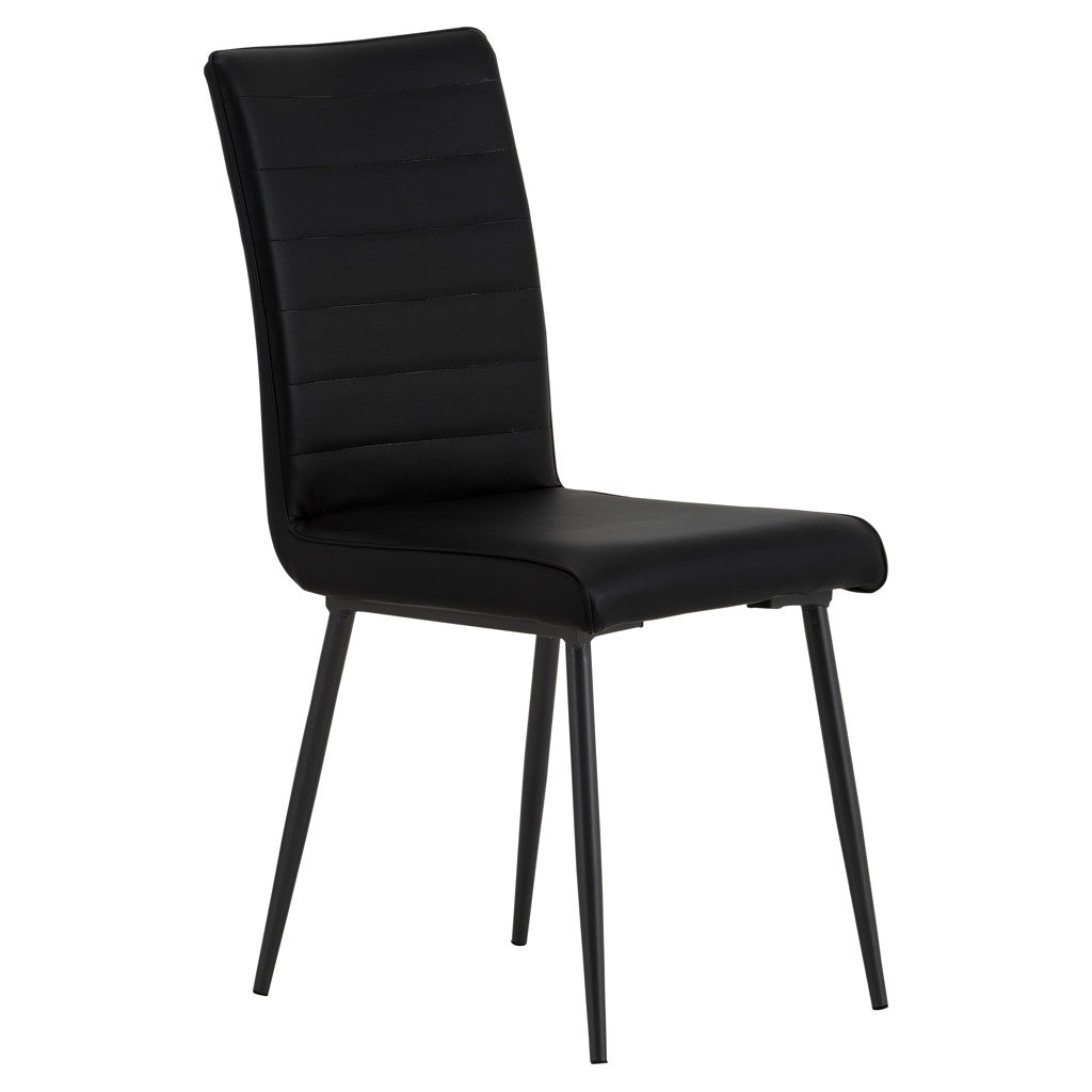 5 pcs glass dining table with leather chairs