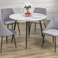 5 pcs marble dining table with Velvet chairs
